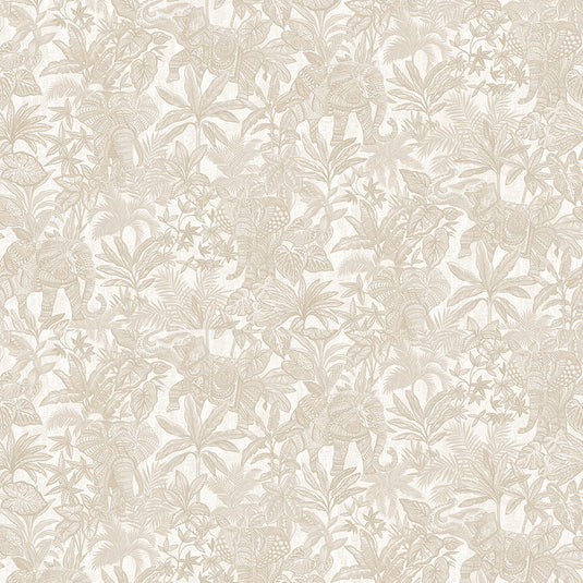 Elephant Foliage Pattern Wallpaper