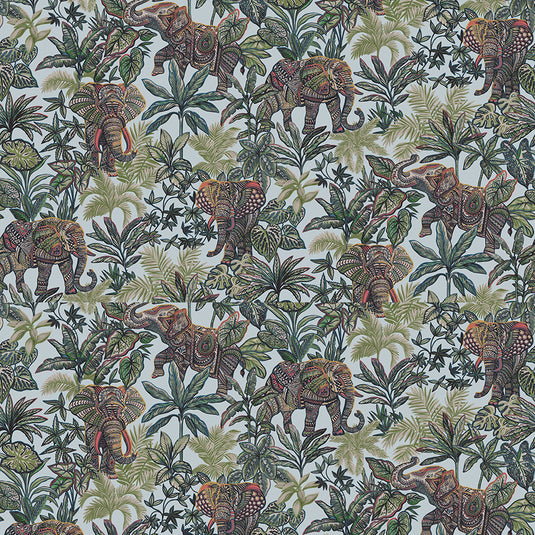 Elephant Foliage Pattern Wallpaper