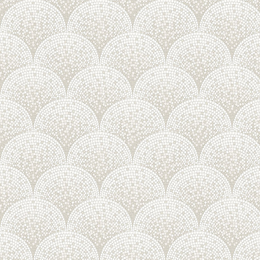 Fan Mosaic Arch Pattern Wallpaper