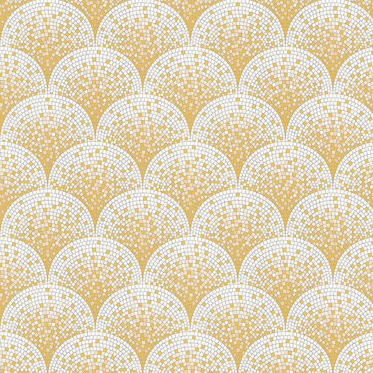 Fan Mosaic Arch Pattern Wallpaper