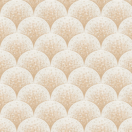 Fan Mosaic Arch Pattern Wallpaper