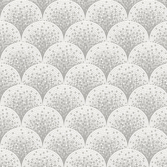 Fan Mosaic Arch Pattern Wallpaper