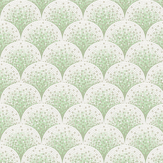 Fan Mosaic Arch Pattern Wallpaper