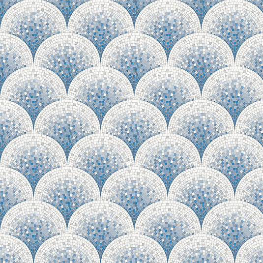 Fan Mosaic Arch Pattern Wallpaper