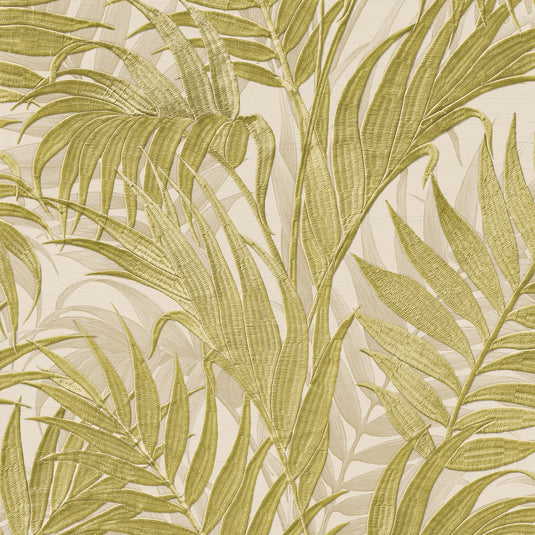 Verdant Foliage Design Leaf Pattern Wallpaper