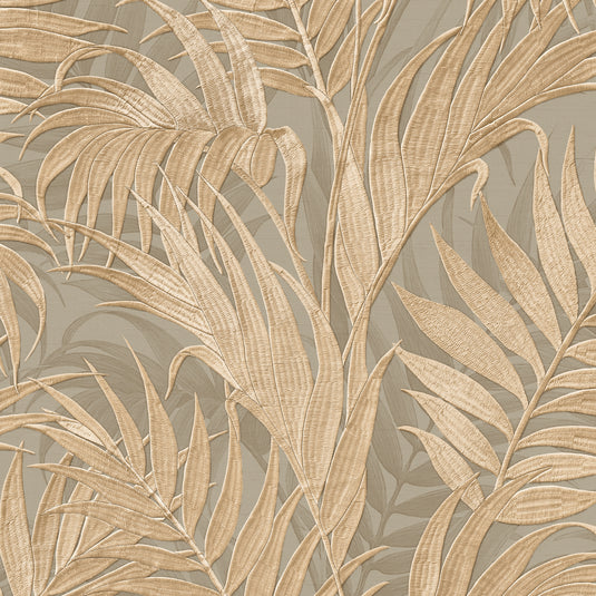 Verdant Foliage Design Leaf Pattern Wallpaper
