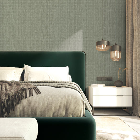 Slate Fabric Textured Wallpaper