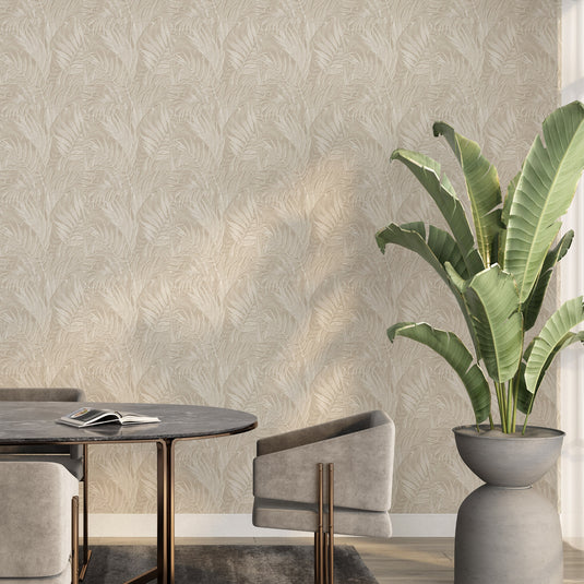 Verdant Foliage Design Leaf Pattern Wallpaper