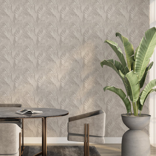 Verdant Foliage Design Leaf Pattern Wallpaper