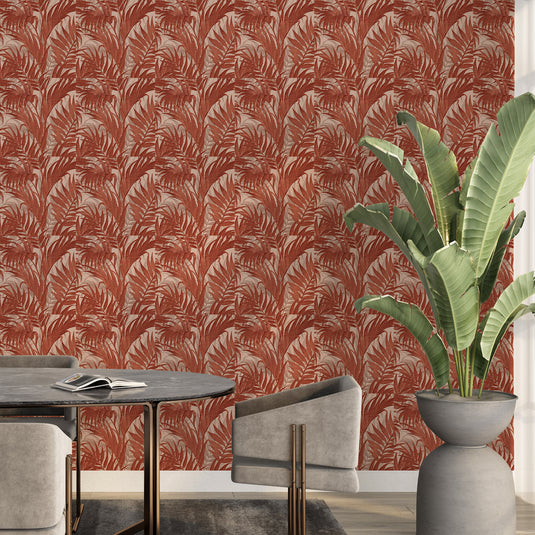 Verdant Foliage Design Leaf Pattern Wallpaper