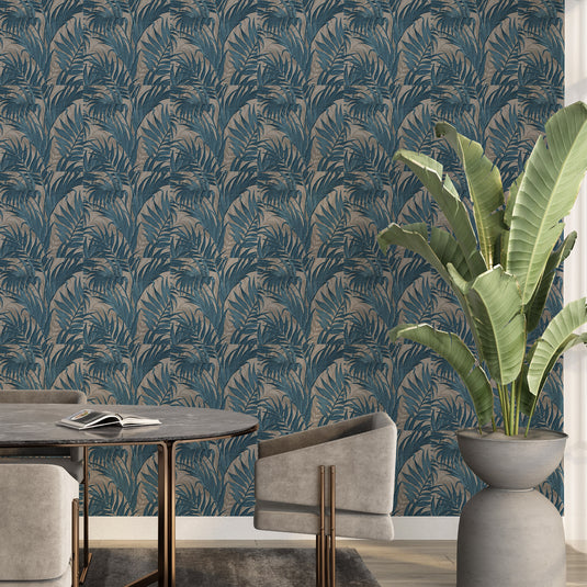 Verdant Foliage Design Leaf Pattern Wallpaper