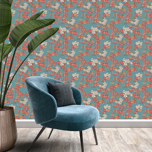 Floral Blossom Weave wallpaper