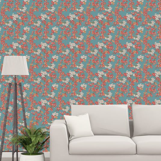 Floral Blossom Weave wallpaper