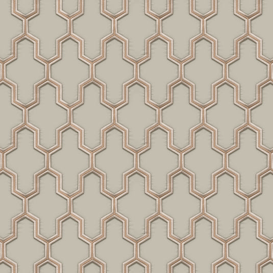 Embossed Geometric Trellis Vinyl Wallpaper