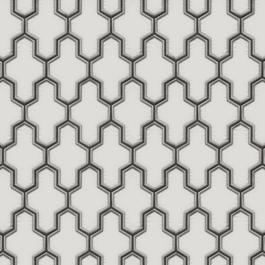 Embossed Geometric Trellis Vinyl Wallpaper