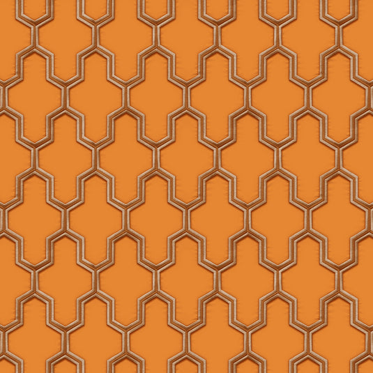 Embossed Geometric Trellis Vinyl Wallpaper
