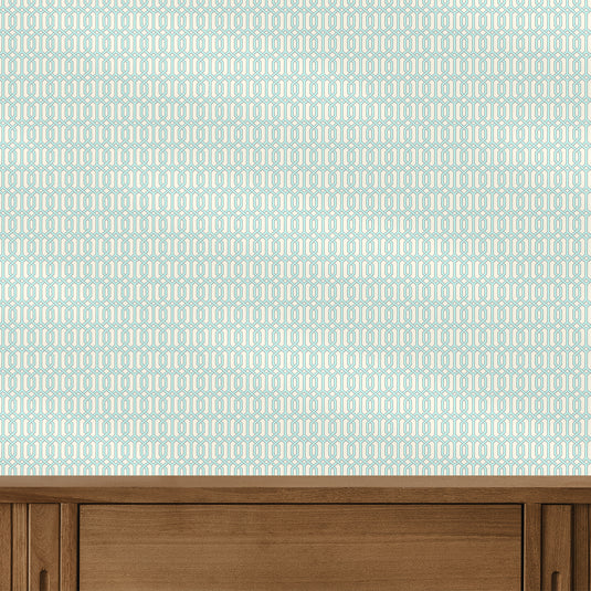 Modern Octagonal Matrix Pattern Wallpaper