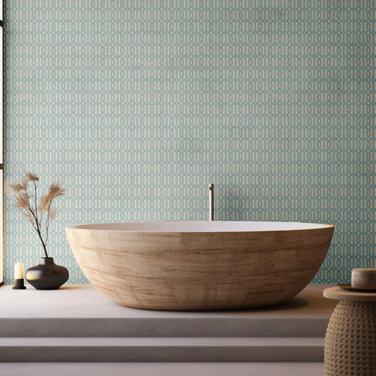 Modern Octagonal Matrix Pattern Wallpaper