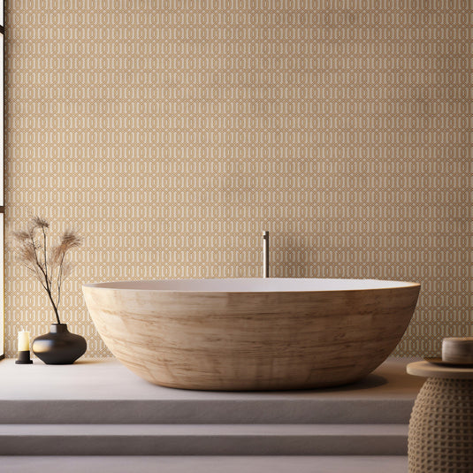 Modern Octagonal Matrix Pattern Wallpaper