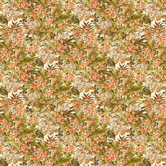 Vintage Berry Floral Pattern Wallpaper