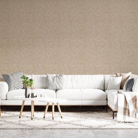 Wavy Embossed Relief Pattern Wallpaper