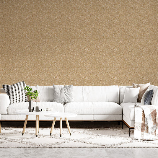 Wavy Embossed Relief Pattern Wallpaper