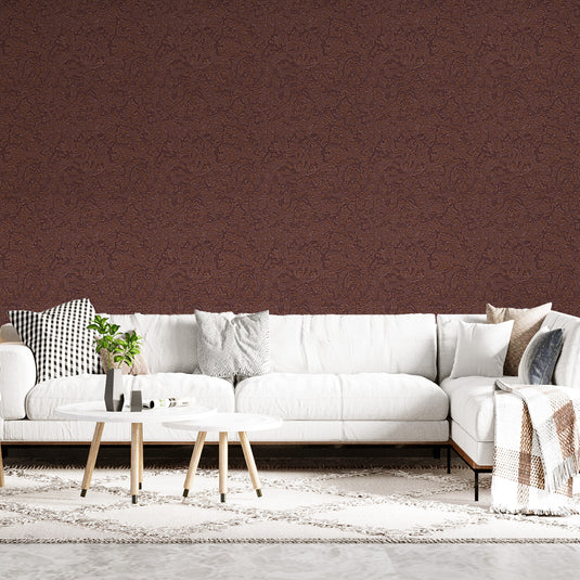 Wavy Embossed Relief Pattern Wallpaper