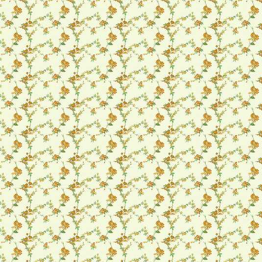 Floral Embroidery Style Elegance Wallpaper