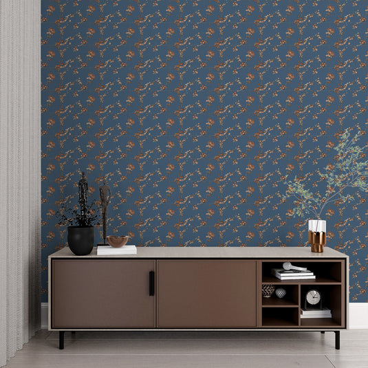 Floral Embroidery Style Elegance Wallpaper