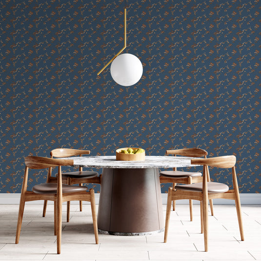 Floral Embroidery Style Elegance Wallpaper