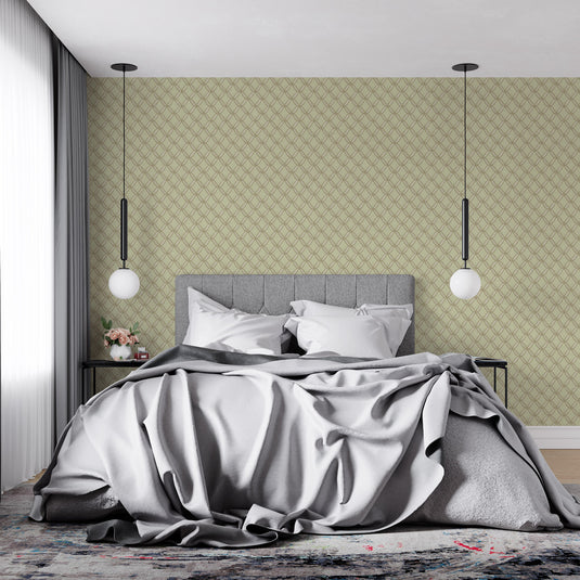 Classic Lattice Elegance Wallpaper