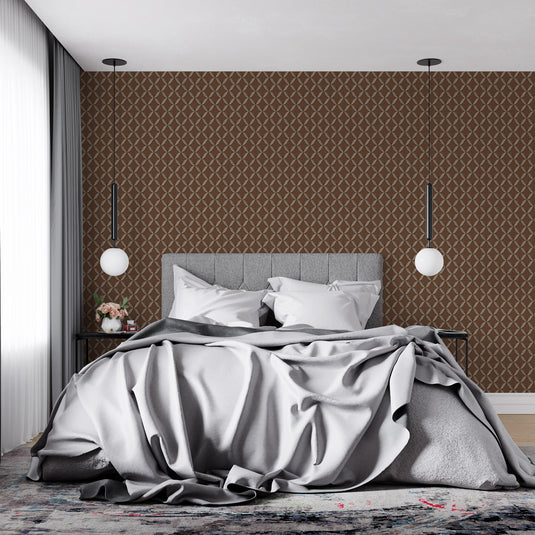 Classic Lattice Elegance Wallpaper