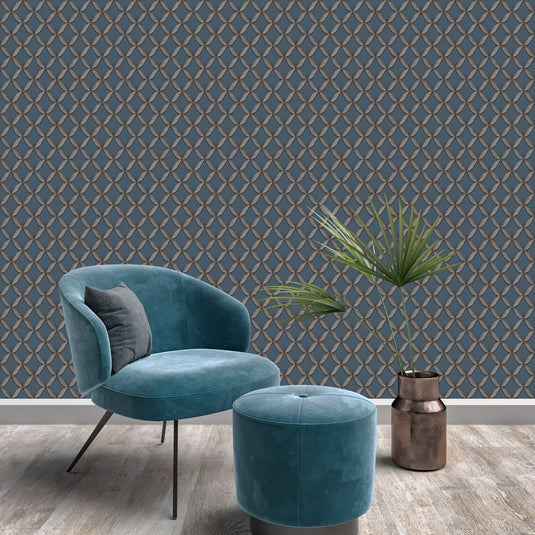 Classic Lattice Elegance Wallpaper