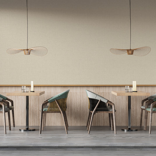 Casa Jacquard Fabric Linen Fire Retardant Wallpaper