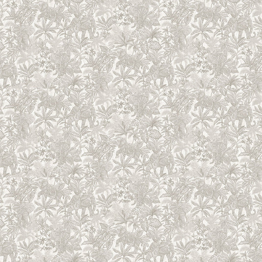 Elephant Foliage Pattern Wallpaper