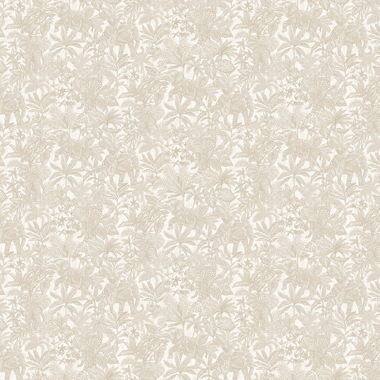 Elephant Foliage Pattern Wallpaper