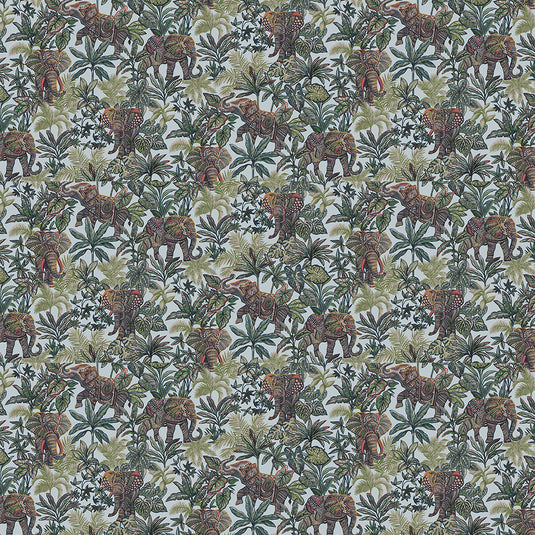 Elephant Foliage Pattern Wallpaper