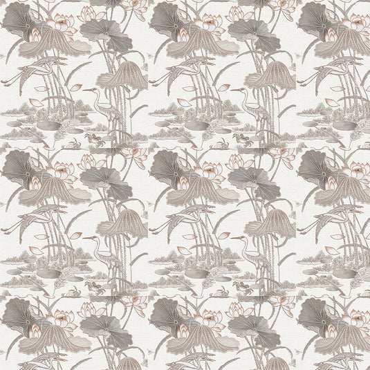 Lotus Pond Aquaflora Elegance Sanctuary Wallpaper