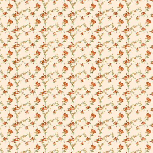 Floral Embroidery Style Elegance Wallpaper